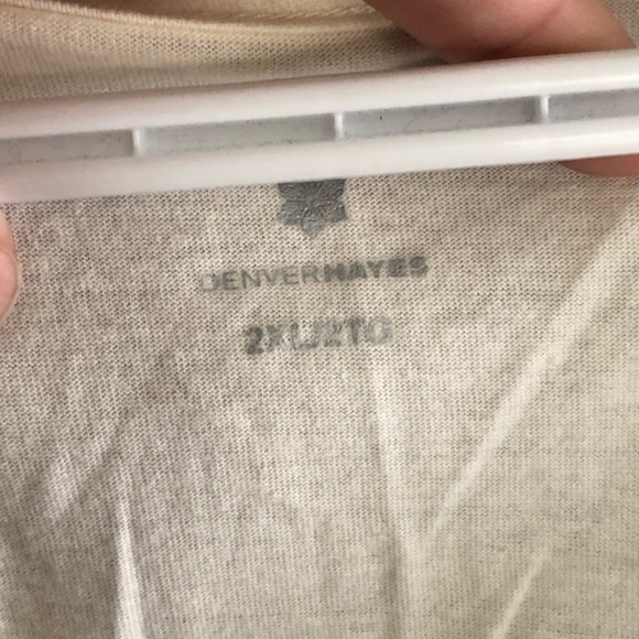 DENVER Hayes Plus Size 2XL Cream Long Sleeve Graphic Print Top - Picture 4 of 5